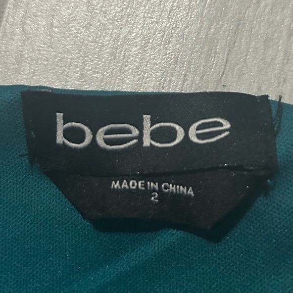 Bebe Blue Glitter Dress Size: S - Picture 3 of 4